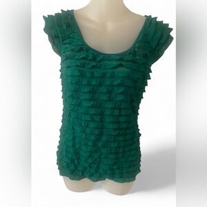Derek Heart Teal Ruffled Blouse